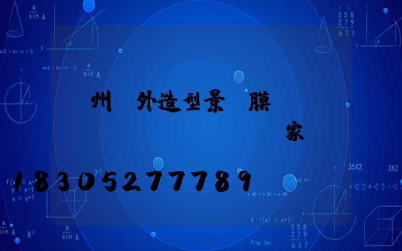 貴州戶外造型景觀膜結(jié)構(gòu)廠家