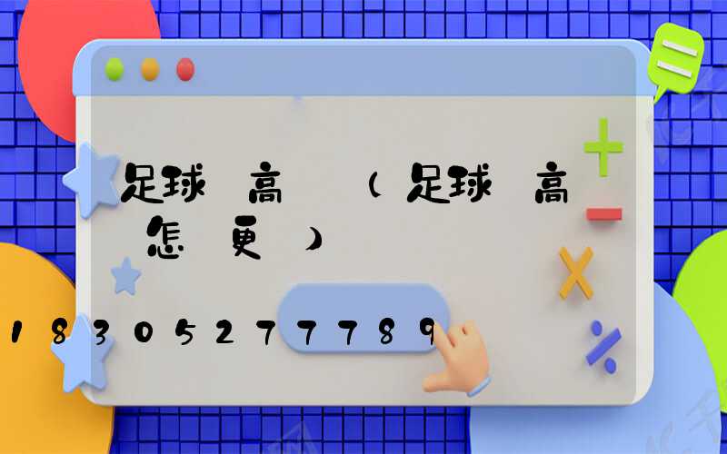 足球場高桿燈(足球場高桿燈怎樣更換)