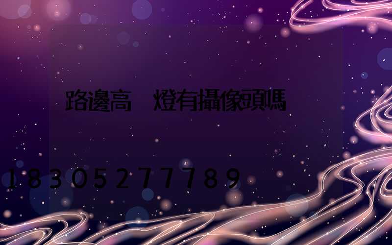 路邊高桿燈有攝像頭嗎