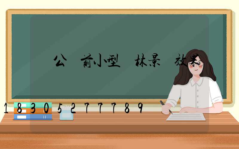 辦公樓前小型園林景觀效果圖