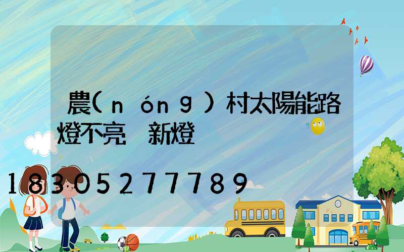 農(nóng)村太陽能路燈不亮換新燈