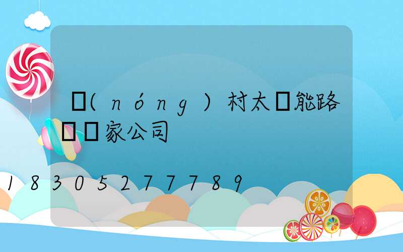 農(nóng)村太陽能路燈廠家公司