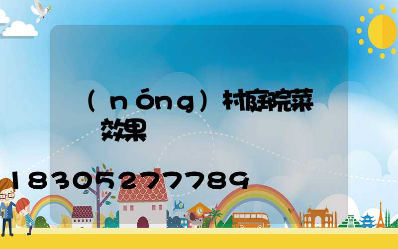 農(nóng)村庭院菜園設計效果圖