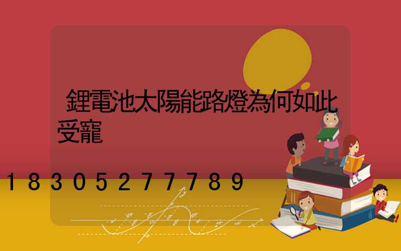 鋰電池太陽能路燈為何如此受寵