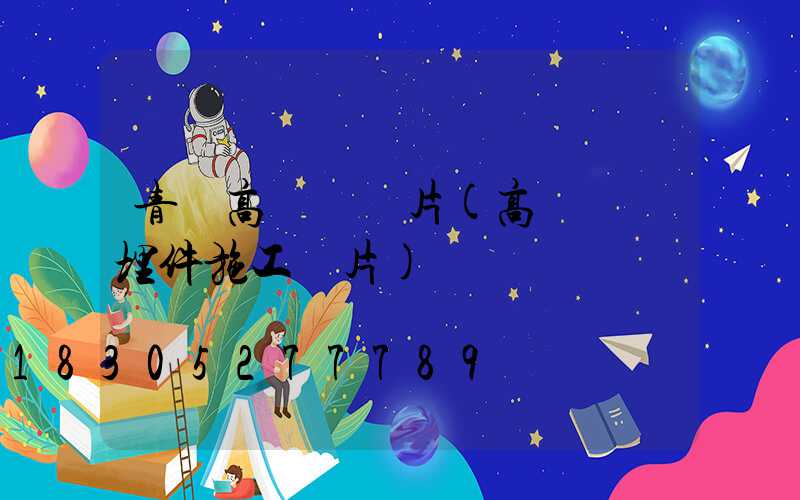 青島高桿燈圖片(高桿燈預埋件施工圖片)