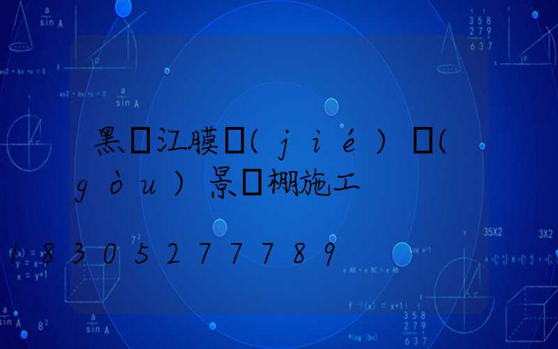 黑龍江膜結(jié)構(gòu)景觀棚施工